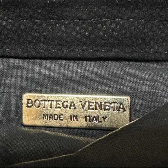 ✨BOGO 1/2 ✨ Rare Vintage Bottega Veneta suede handbag black - Picture 9 of 16